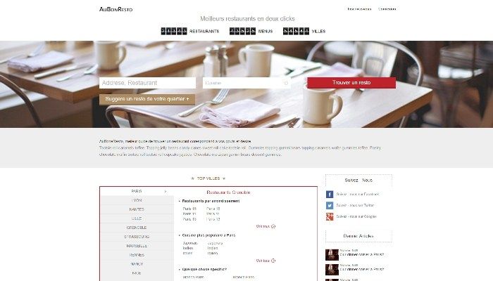 AuBonResto |  Website design by WebXMedia